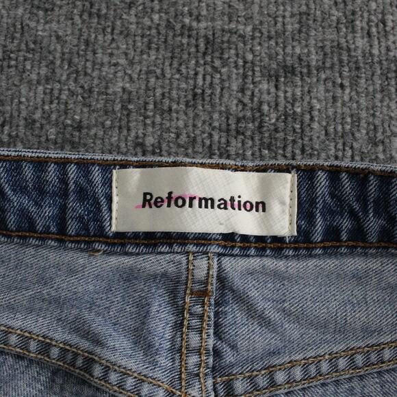 Reformation Jeans Womens 28 Fawcett Wide Leg Cropped Celtic Wash Denim Blue Chic - Picture 7 of 15